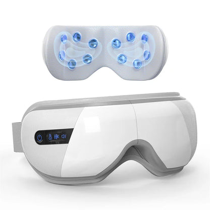 Heated Eye Massager Smart 3D Airbag Vibration Eye Care Instrument with Bluetooth Eye Massage Music Relax Migraines Sleep Improve