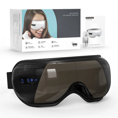 Heated Eye Massager Smart 3D Airbag Vibration Eye Care Instrument with Bluetooth Eye Massage Music Relax Migraines Sleep Improve